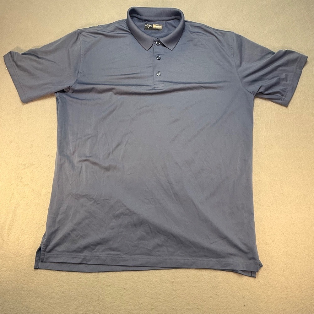 Callaway Golf Polo Shirt Opti-Dri Moisture Wicking Athletic Blue Large - Picture 1 of 7
